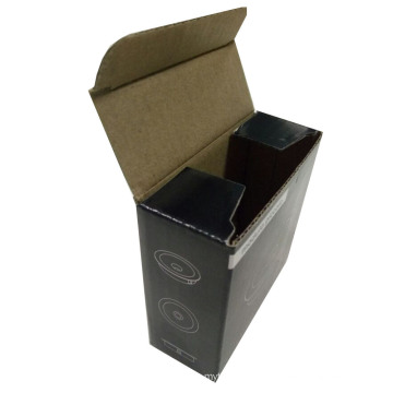 Small Black Printed Corrugated Paper Box with F Flute 1mm